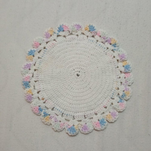 Vintage handmade knitted doily like new