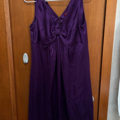 Silk dress Sarah Lawrence size M purple like new