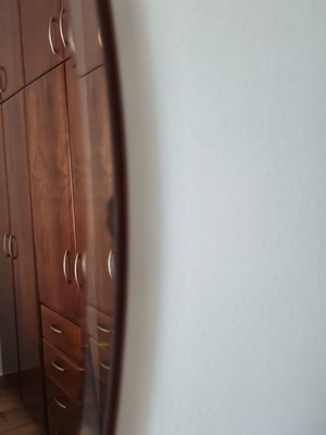 Oval mirror used with small defect, 113m height, 74m width