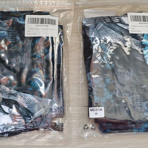 Men's Swim Shorts with 3D Print Size M New, Quick-Dry