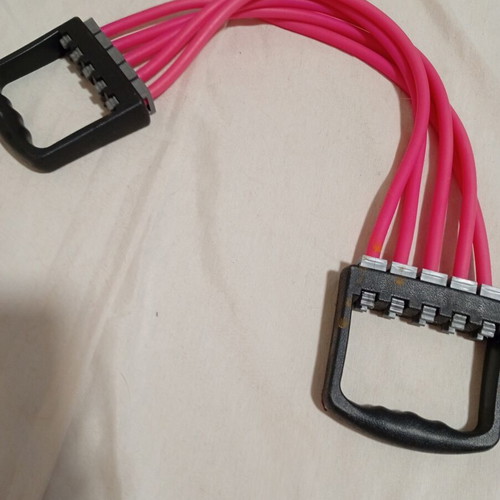 Elastic Chest Expander with Pink Bands like new
