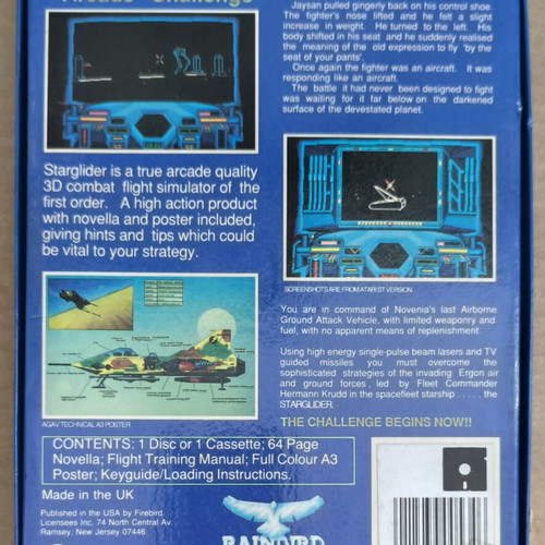 Starglider Commodore Disk game like new, big box