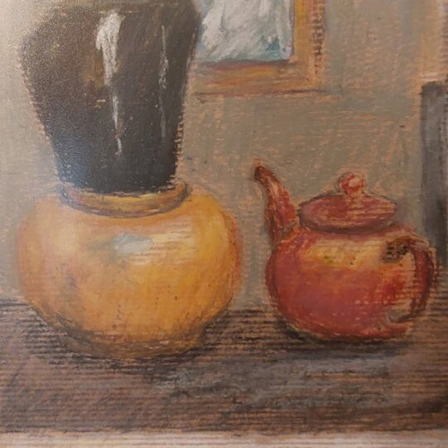 Painting by Christos Mitsikas Still Life Pastel used