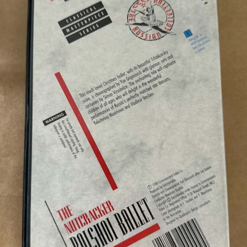 The Nutcracker Bolshot Ballet videocassette like new