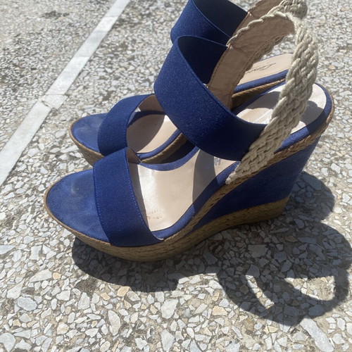 Platform sandals like new, size 37, blue