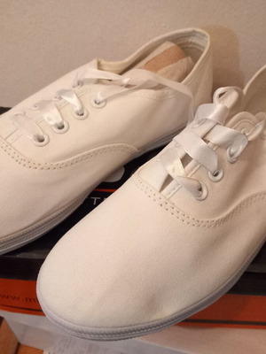 B&S white canvas shoes size 38