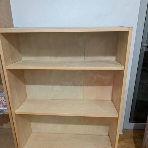 IKEA BILLY bookcase with 3 oak shelves