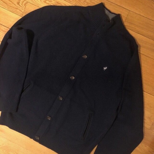 Rodrigo men's wool cardigan blue size 3XL