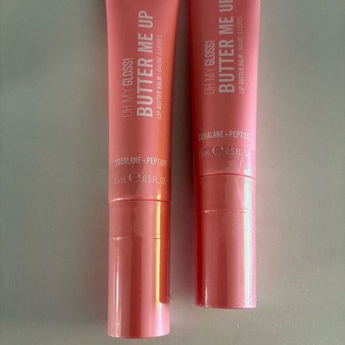 Rimmel London Oh My Gloss! Butter Me Up Lip Balm, Shade 002 Bubblegum, 2 pcs