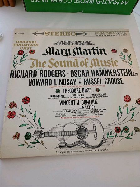  diskos viniliou Mary Martin the sound of music original broadway cast