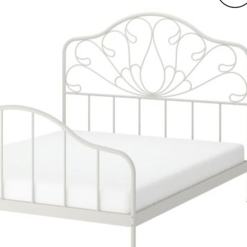 Mellgrund bed frame used, 160x200 cm, white