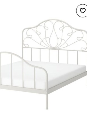 Mellgrund bed frame used, 160x200 cm, white