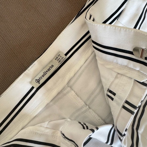 Striped women's shorts used Star Body H, black and white, size S