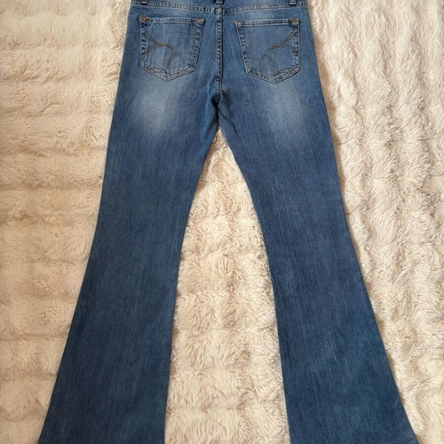 Toi Moi Flare Jeans M Women's like new, stretchy blue denim