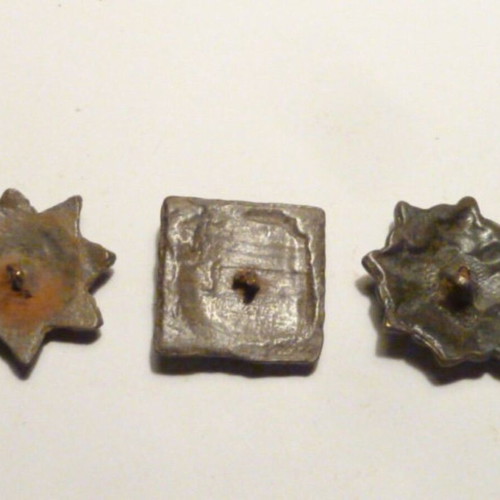 Lot of 3 antique bronze applications used from horse tack