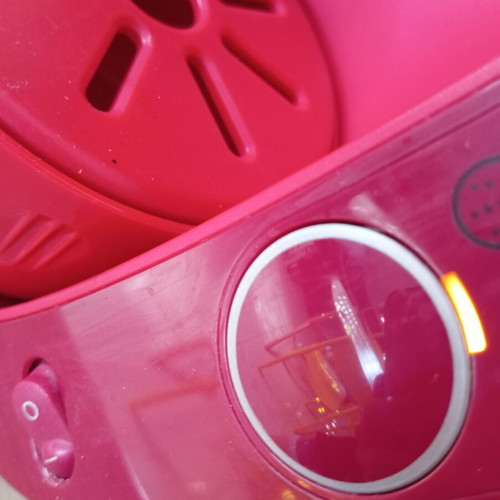 Tassimo Bosch coffee machine used, bordeaux color with descaling capsule