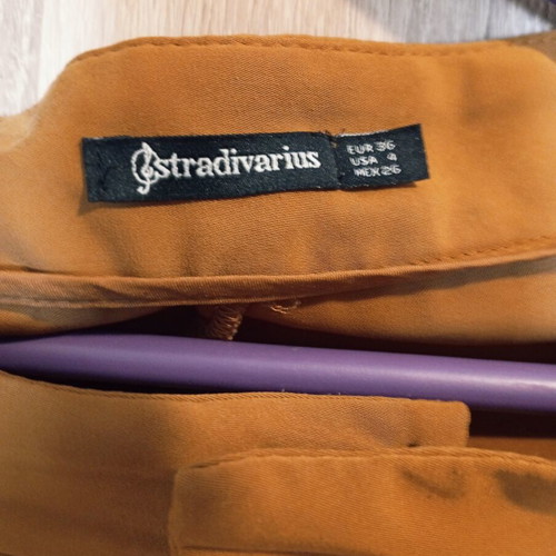 Stradivarius wide-leg pants, orange, size M