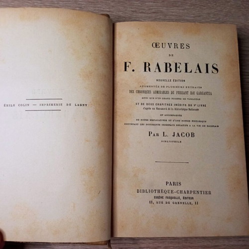 Book Oeuvres de F. Rabelais used, vintage, French