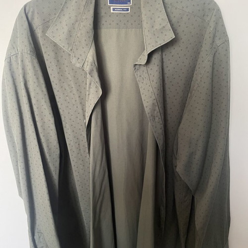 Berto Lucci men's shirt used, dark khaki, size 3XL