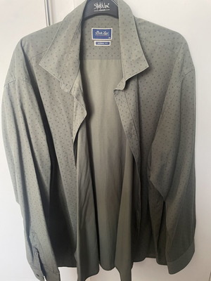 Berto Lucci men's shirt used, dark khaki, size 3XL