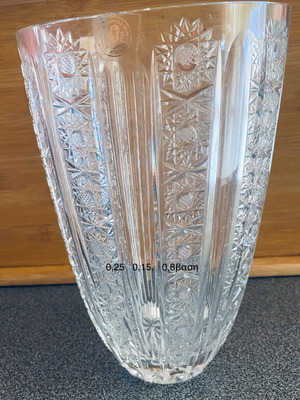 Heavy crystal vase, authentic vintage from former Yugoslavia