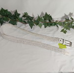 Carpisa white braided men’s belt with metal buckle
