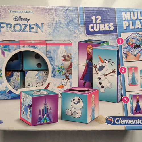 Disney Frozen Clementoni children's puzzle used, 12 cubes 4+
