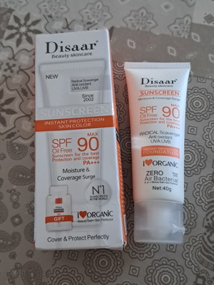 SPF90 Αντιηλιακή κρέμα οργανική, σχεδόν καινούργια