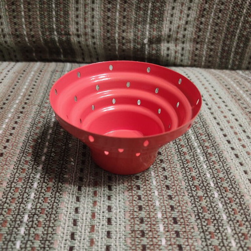 Metal tealight holder, orange