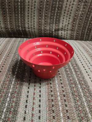 Metal tealight holder, orange
