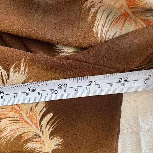 Shirt XL used, brown and orange, semi-transparent with shoulder pads