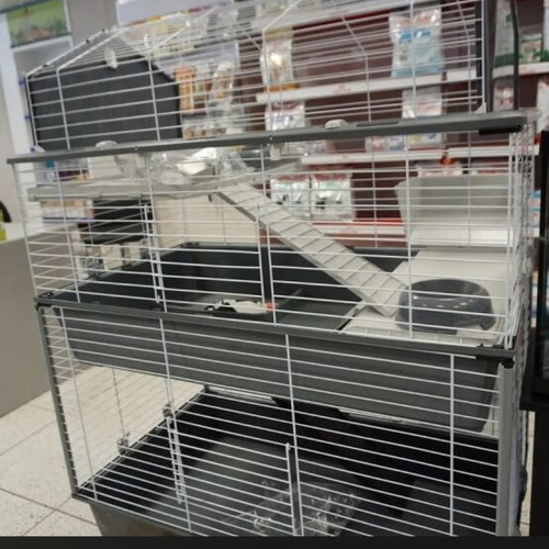 Ferplast Barn 100 Double Three-Level Rodent Cage for Rabbits New