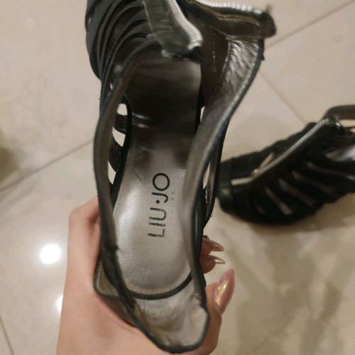 Peeptoe sandals Liu Jo used, black, size 38