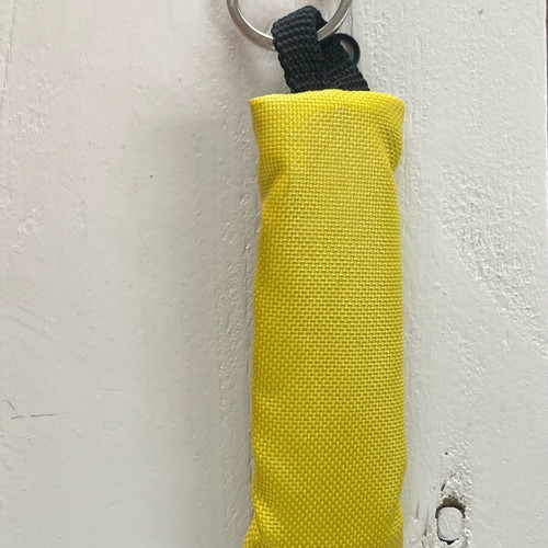 Key chain coin wallet like new, black and yellow, made in Greece