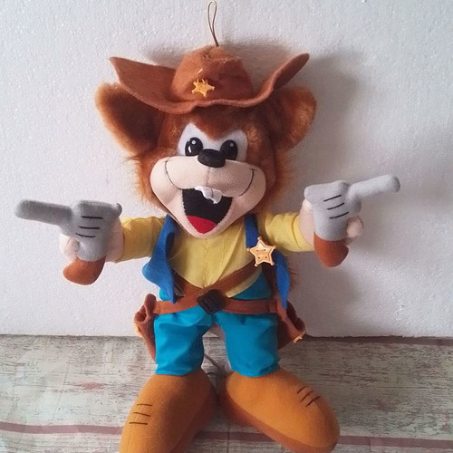 Plush Sheriff Beaver used Sommerland, height 35 cm