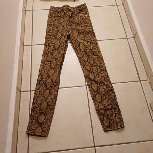 Zara animal print skinny jeans like new, black and brown