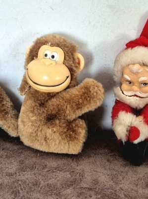 Tsimpi Tsimpi vintage toys used, Greek Santa and plush figures
