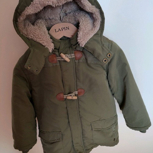 Mayoral winter jacket used for 24-month-old boy in green olive