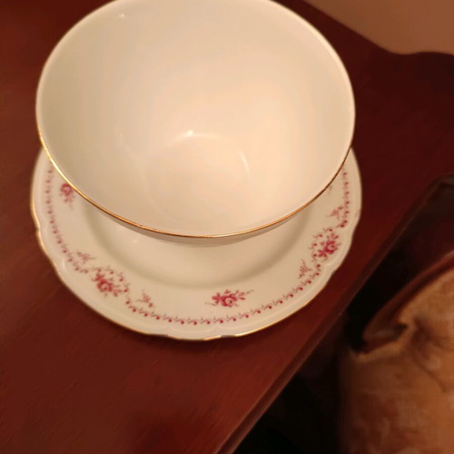 Scherzer Bavaria porcelain dinnerware set new with pink roses
