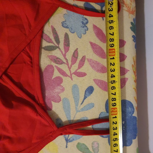 Top red with wrap neckline like new