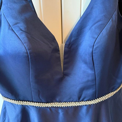 Blue dress with rhinestones like new