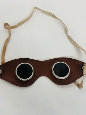 Vintage Höhensonnenbrille Steampunk Sunglasses used, original Hanau 1930s-1950s