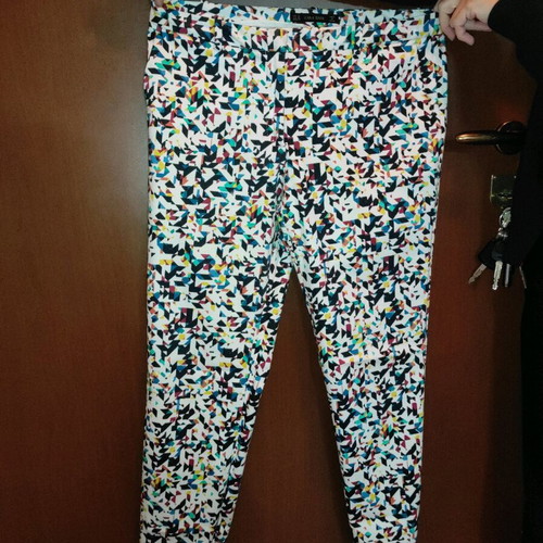 Zara colourful fabric trouser like new, size L 40 12