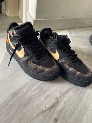 Nike AirForce X Off-White sneakers used, size 40, black