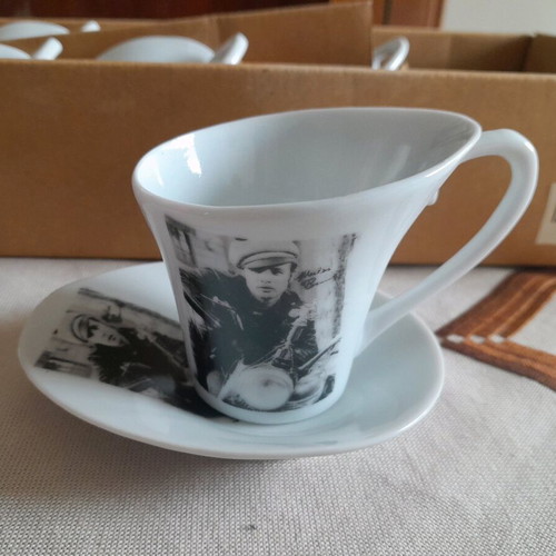 Porcelain i Mitti espresso cups set of 6 new with saucers