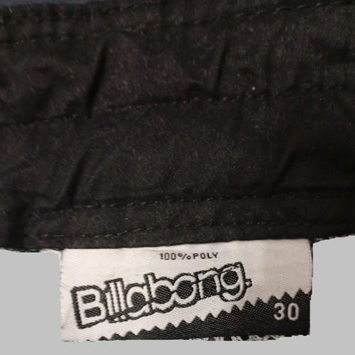Billabong Boys' Swimwear Size 30 Like New, Black and Green