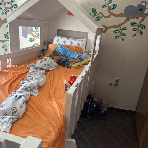 Children's bed with integrated desk, Jysk