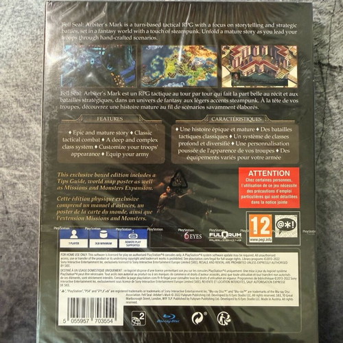 Fell Seal Arbiter's Mark Deluxe Edition PS4 game new sealed