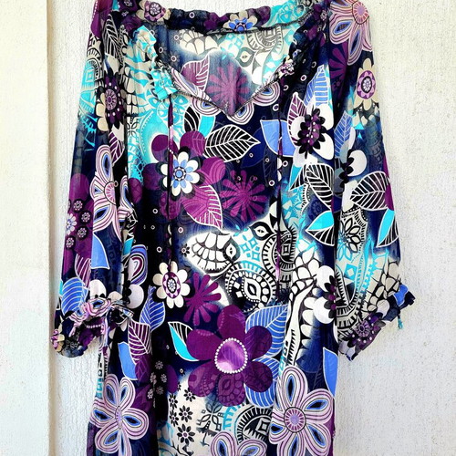 Lorelle Baldi multicolor boho tunic XL/2XL