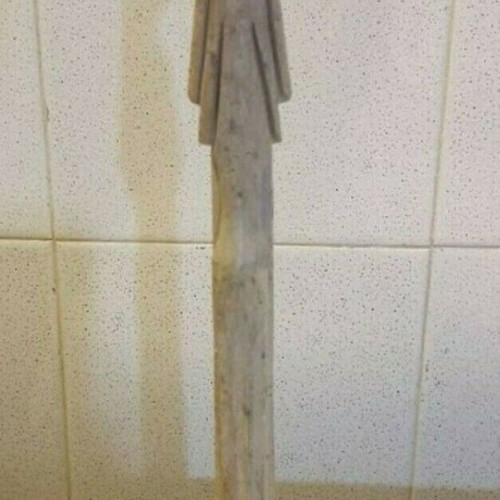 Abstract art figure used, embracing couple soapstone sculpture